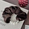 Velvet Bead Big Intestine Hair Band, High-end Style Braid for Long Hair, Elegant Hair Tie