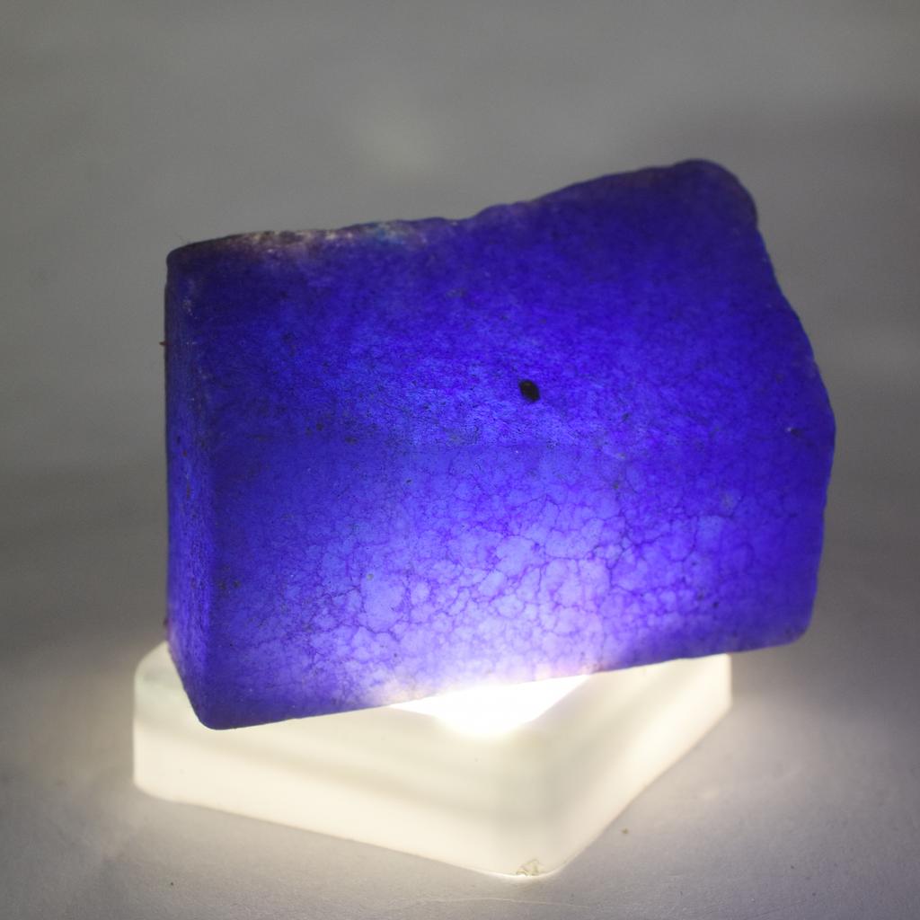 Natural Blue Tanzanite Loose Gemstone 181.95 ct Rough Uncut for Lapidary and Gem Collections