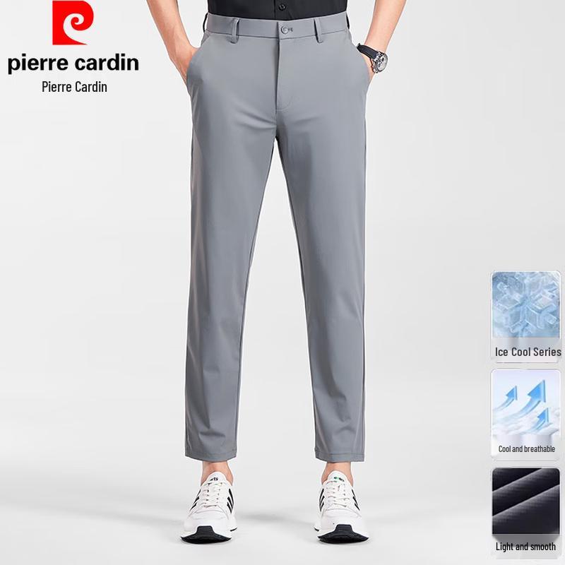 Pierre Cardin Men's Ice Silk Casual Straight-Leg Pants