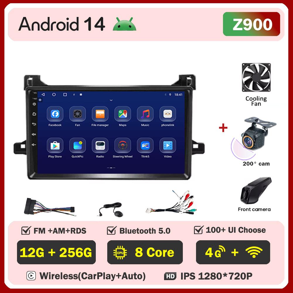 Car Multimedia Player For Toyota Prius XW50 2015 2016 2017-2020 Android 14 Intelligent Car Systems Mirror Link GPS Navigation