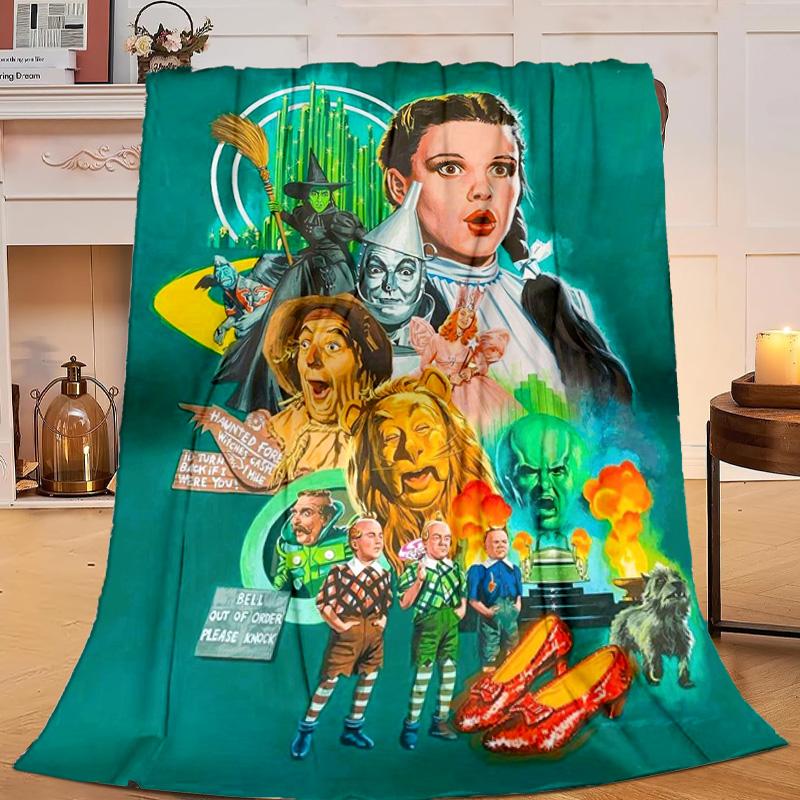 1PC Wonderful Wizard Adventure Flannel Blanket Gift, Suitable for Both Men And Women, Soft Ideal for Beds And Sofa, Birthday Or Christmas Gift