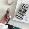 Applicable to iphone16pro striped bow mobile phone case Apple 15 electroplating all-inclusive wavy pattern protective case 14