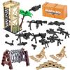 WWII Building Blocks Military Weapons Police Soldier Figure Accessories Model Brick Gun Cannon Launcher Bunker Outpost Toy X017