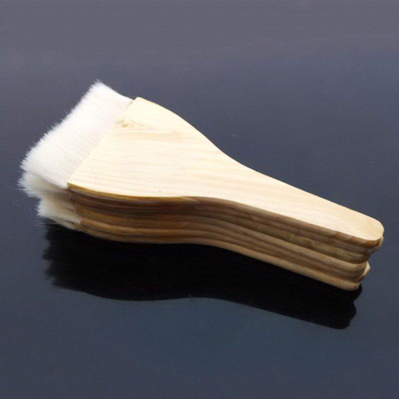 Wooden Handle Wool BBQ Sauce and Baking Brush - Soft, Shed-Free Bristles for Dust Removal, Cleaning, and Painting