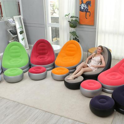 Faules aufblasbares Sofa & Hocker für den Innen-/Außenbereich - Leicht zu verstauen & Perfekt zum Nickerchen