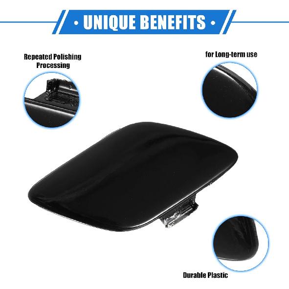 Car Tow Hook Eye Hole Cover Cap Compatible for BMW E92 Coupe E93 2007-2010, Durable Plastic Black Front Right