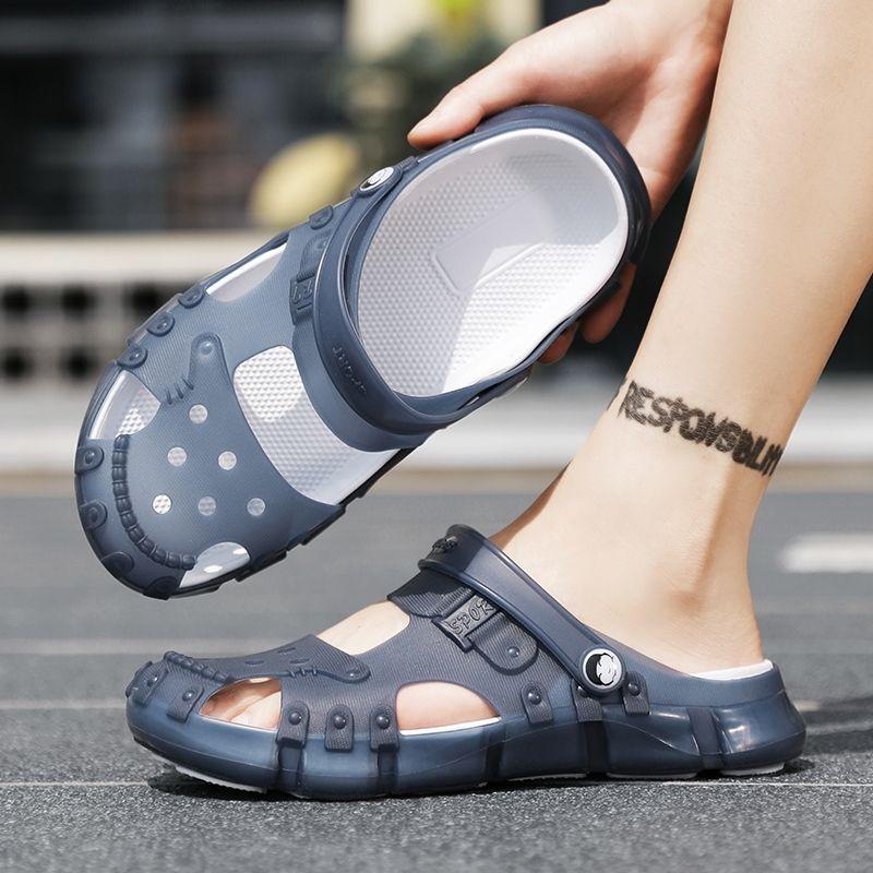 Summer Men's Hole Shoes, Fashion Hole Shoes, Can Be Worn Outside, Beach Non-slip Sandals and Slippers for Men