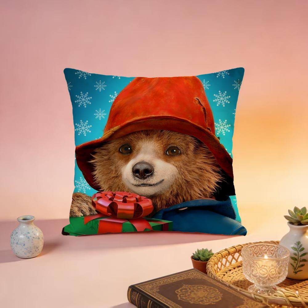 Fashion PPaddington Beared Cushion Cover Premium SkinFriendly Pillow Case MultiPurpose for Home Office Travel