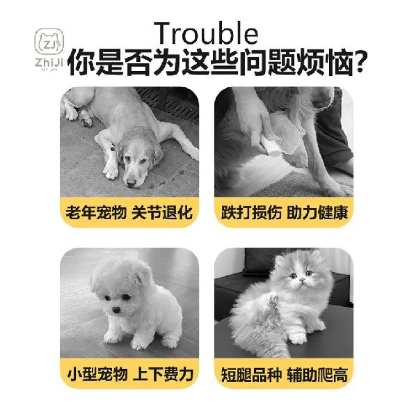 Adjustable Foldable Pet Stairs Wooden Ramp for Dogs Cats Space Saving Indoor Step Stool Multi Purpose Climbing Aid Small