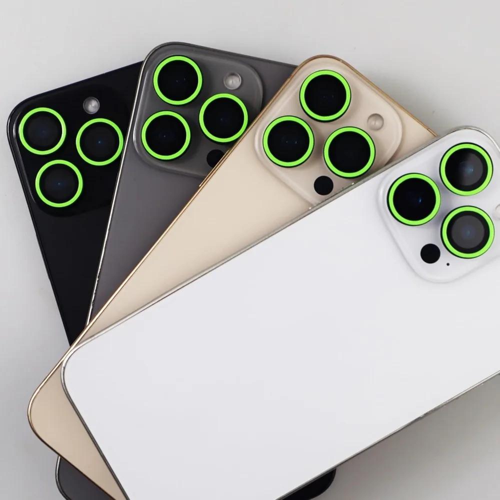 Glow In The Dark Luminous Camera Lens Protector for IPhone 17 16 15 14 13 12 Pro Max Tempered Glass Lens Cover Phone Accessories