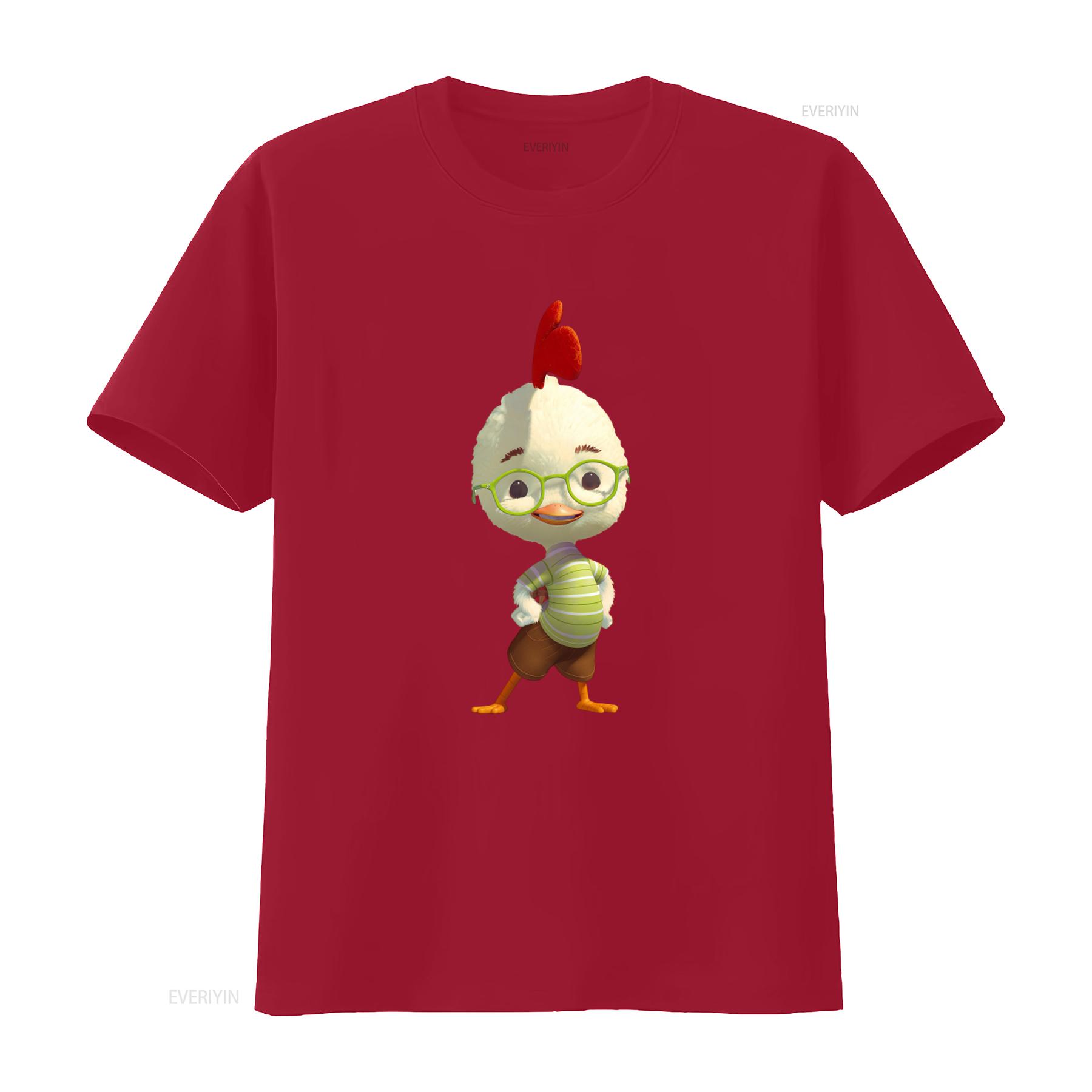 Vintage Chicken Little Cartoon T Shirt Brandy Melville Y2K Baby Cute Demure Kids vintage Washed Versatile Slightly S