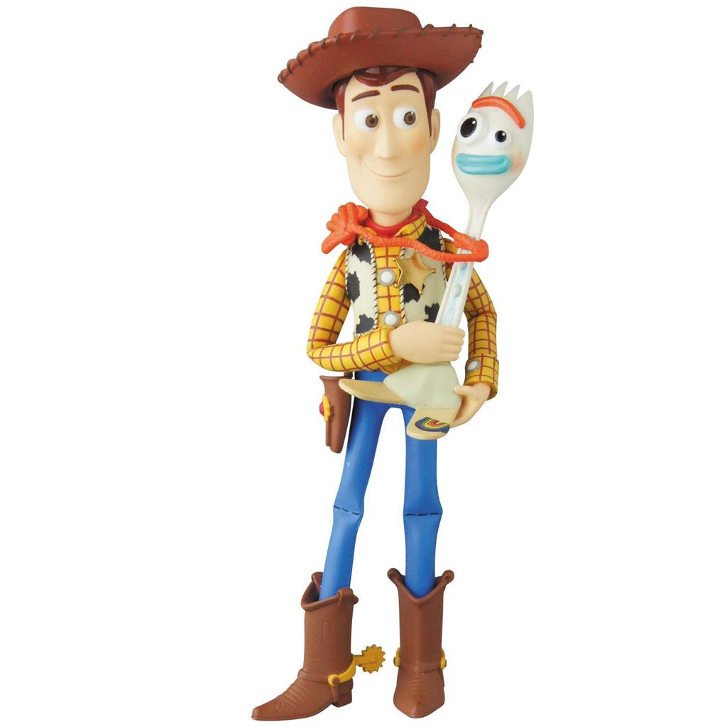 UDF Ultra Detail Figure No. 500 TOY STORY 4 WOODY & FORKY, approximately 120mm tall, painted, finished figure