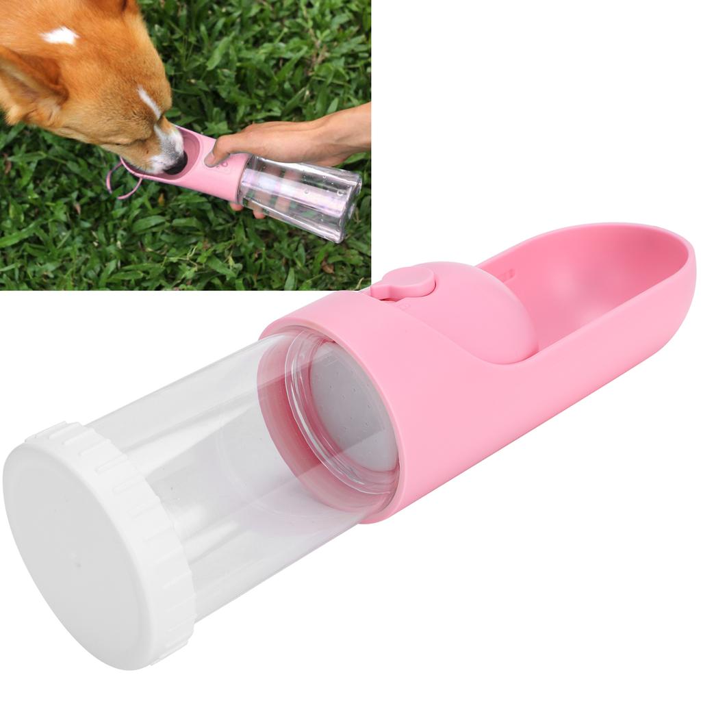 Pet Portable Collapsible Cup Telescopic Water Bottle Dispenser for Dog Cat Travel DrinkingPink