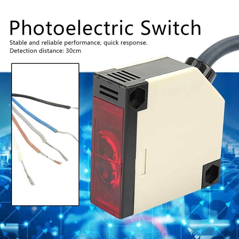 E3JK-DS30M2 Photoelectric Sensor Switch Normal Close 30cm Specular Reflection Sensor 2m Line 90-250V Diffuse Reflection Switch