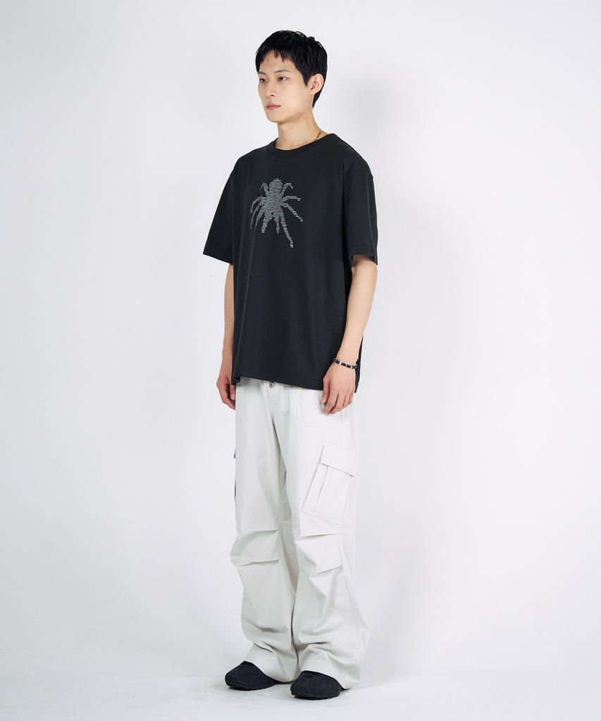 SLOWACID Ascii Spider Short Sleeve T-Shirt [Black]