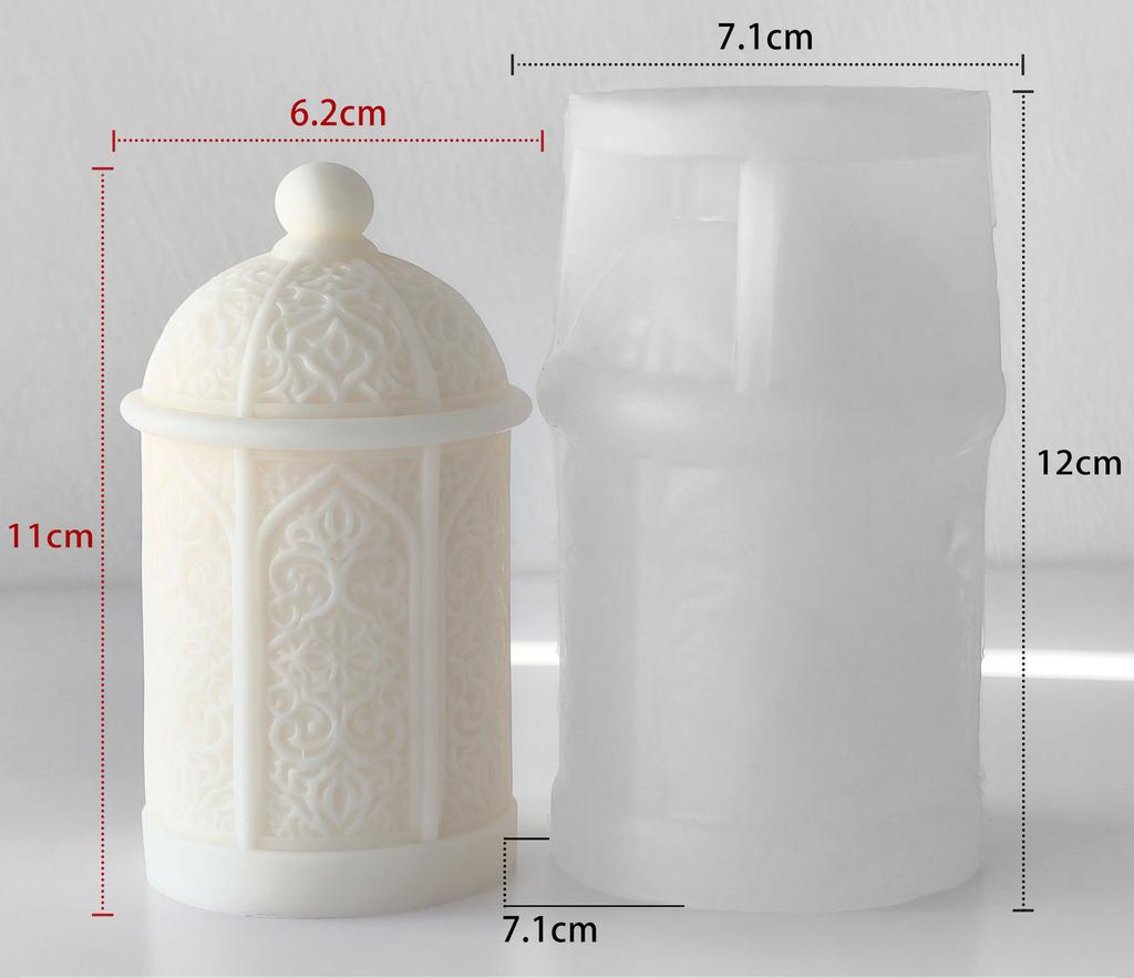 Lantern Mold Plaster Diffuser Stone Ornament Silicone Mold DIY Lantern Aromatherapy Candle Mold