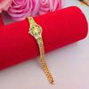 Sand Gold Engraved Ornamental Bracelet Watch for Women – New Fashion Trend
