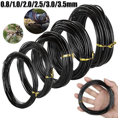0.8/1/1.5/2/2.5/3mm Black Bonsai Wire Anodized Aluminum Bonsai Training Wire  Garden DIY Tool for Plant Shapes