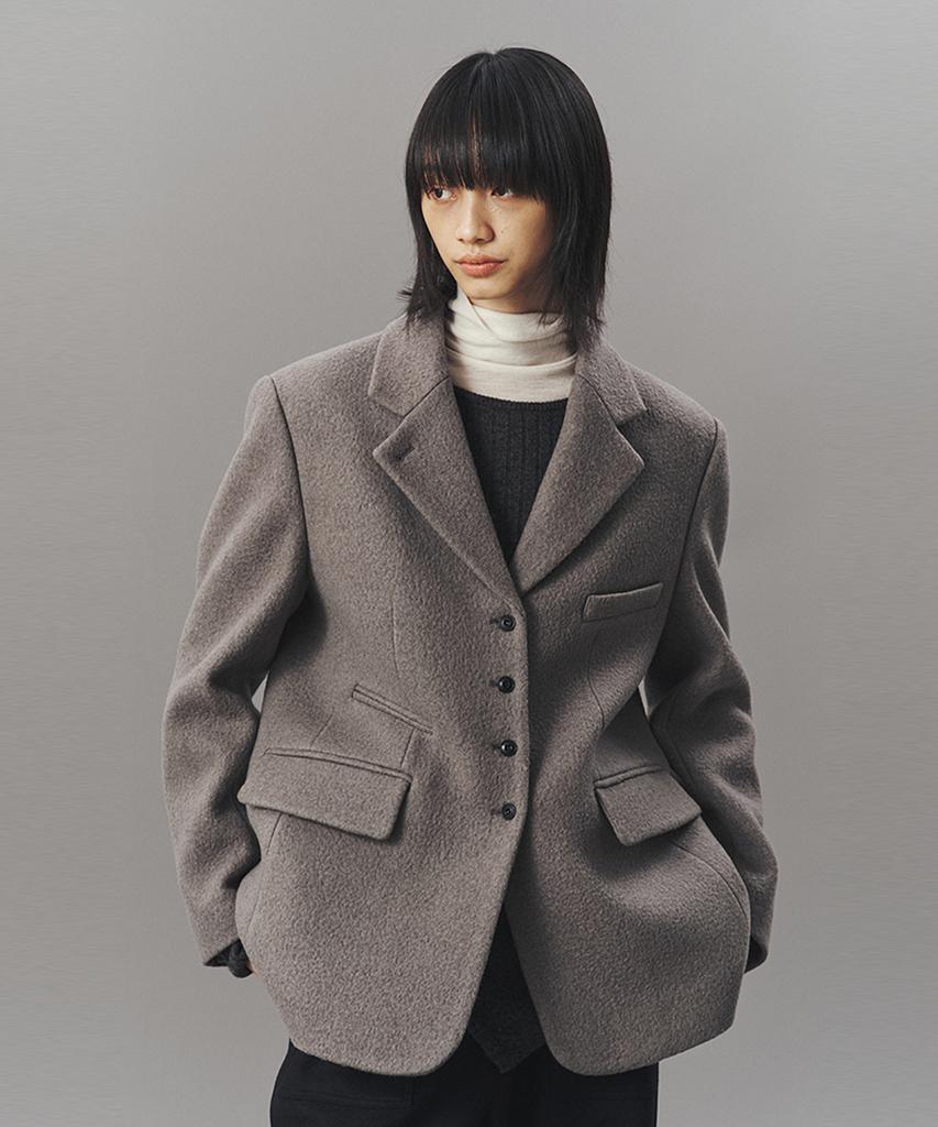 Ahwe Wool Tailored Jacket_Gray
