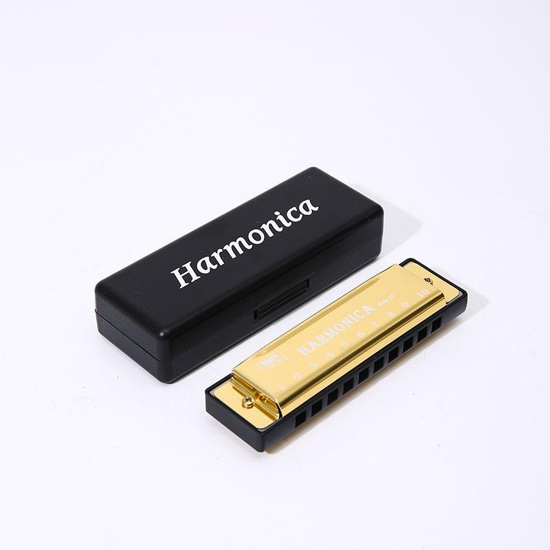 Colorful 10-Hole Metal Harmonica for Beginners: Perfect for Students, Children, and Adults - Entry-Level Wind Instrument