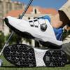 Professional Anti-Skid Waterproof Golf Shoes With Knobs Buckle Unisex Footwear Lightweight Golfing Sneakers