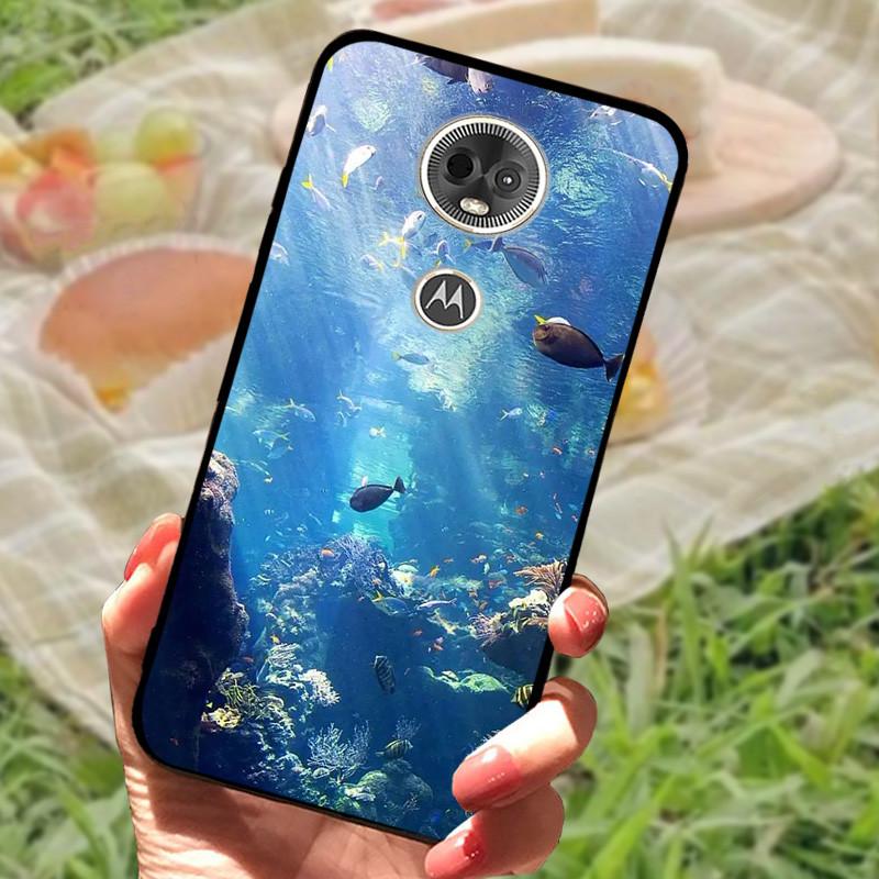 Etui Silikonowe Miękkie Odporne na Wstrząsy TPU Tylna Pokrywa dla Motorola Moto E5 / E5 Play EU / E5Plus / E5 Plus Capa E5Play E 5 Marmur