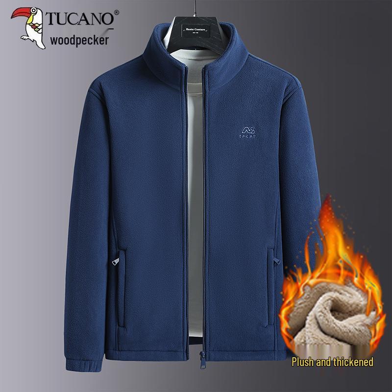 Men's Double-Sided Fleece Jacket - Autumn/Winter Thickened Sweatshirt for Dad