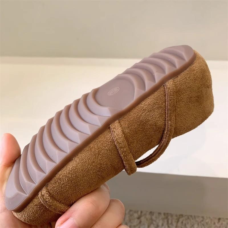 Frühling Neu Koreanischer Stil Personalisierte Riemen Mädchen Mode Wildleder Lässige Tanzschuhe