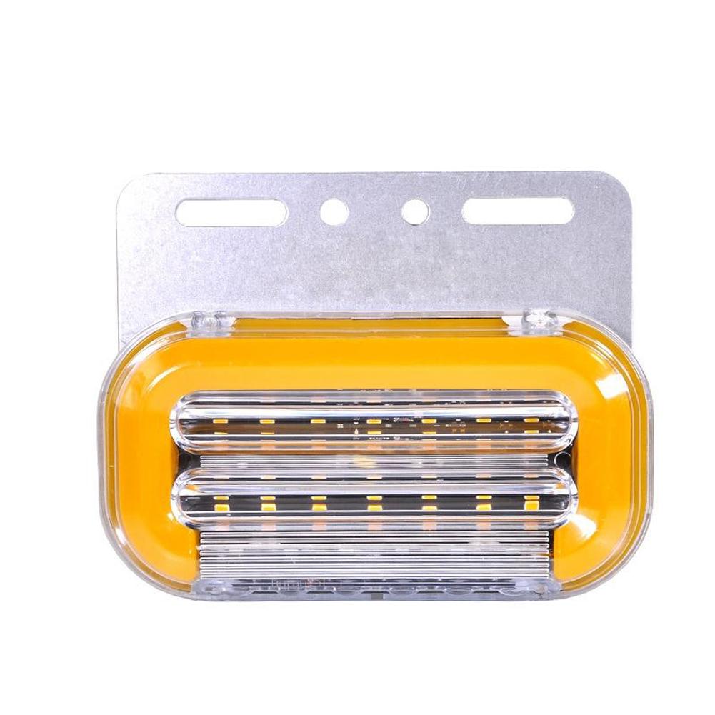 

1 шт. 24 В Светодиодный габаритный фонарь бокового указателя поворота для грузовика, прицепа, трактора, автобуса, сигнальные огни, водонепроницаемый IP68 жёлтый