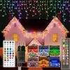 400 LEDs Curtain String Lights Low Voltage Meteor Effect Lamp  Festival Decoration