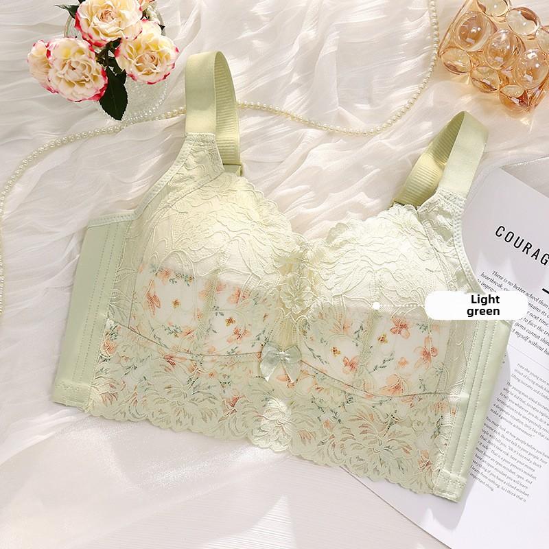 Plus Size Ultra-Thin Wireless Seamless Bra, Bust Minimizer Side Gathering Anti-Sag Full Figure Curvy Women Bra