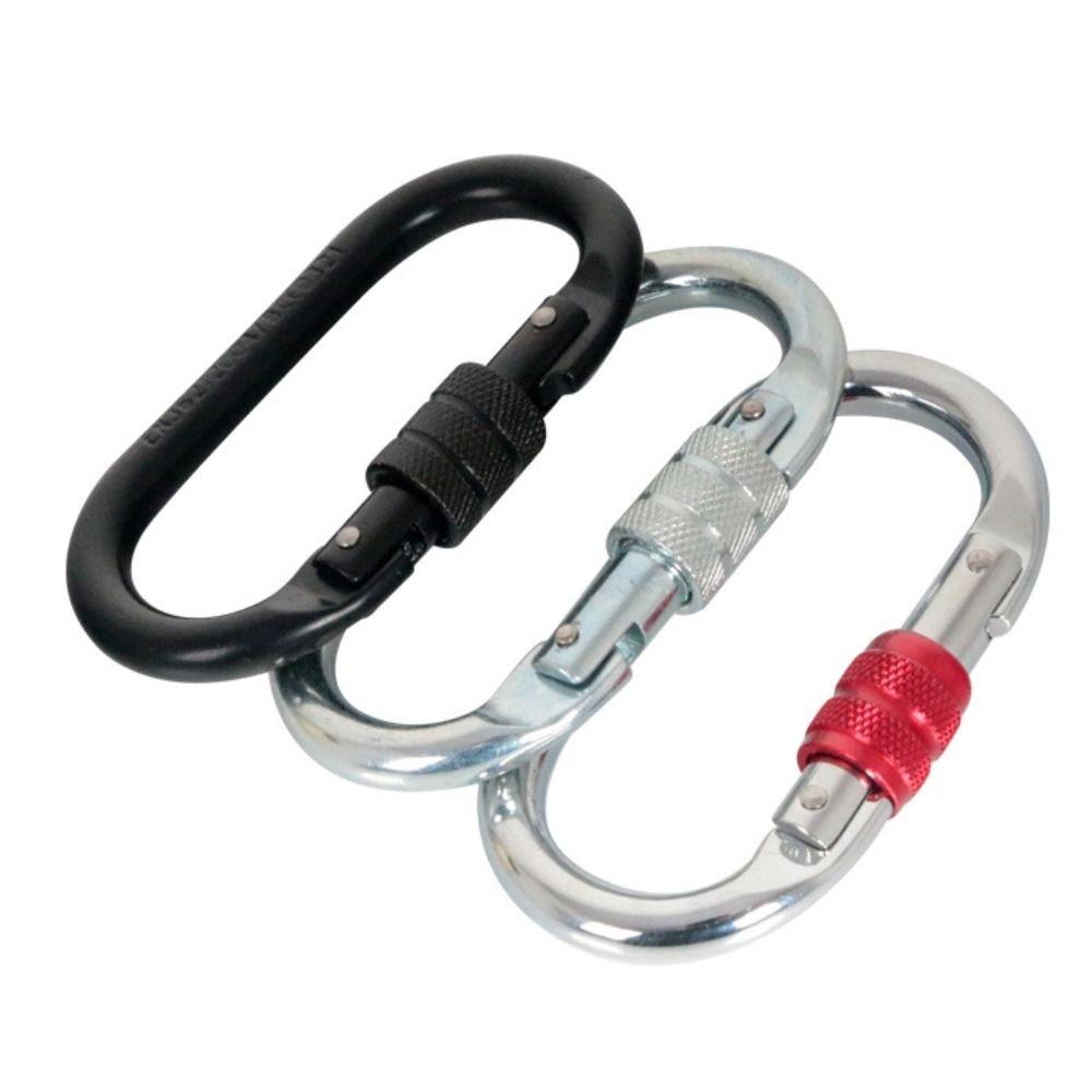 25KN High Strength Safety Auto Lock Buckle Aluminum Zinc Zinc Alloy Outdoor Sports Buckle  Rock Climbing