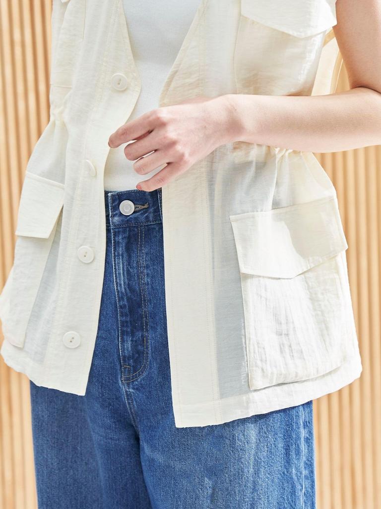 Cohen Sheer Military Vest 76606030215 0300 OFF WHITE(03) FREE