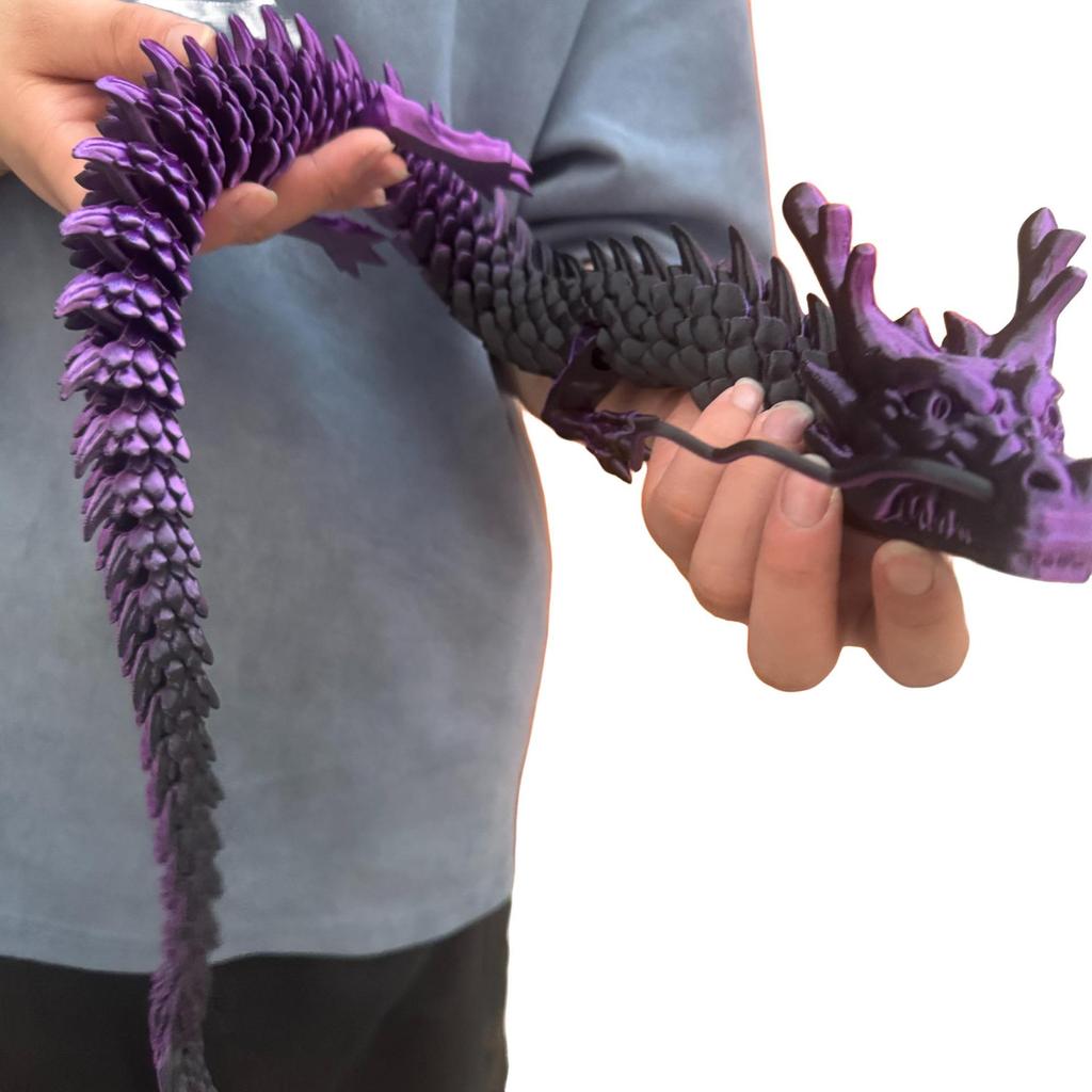 New 90Cm 3D Printed Dragon Full Body Joints That Can Move Home Furnishing And Decoration Figurines Desktop Ornament Children Toy
