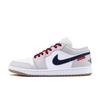 Air Jordan 1 Cushioning Slip Resistant Low Top Vintage Basketball Shoes Unisex Light Gray 553558-146(Team746-)