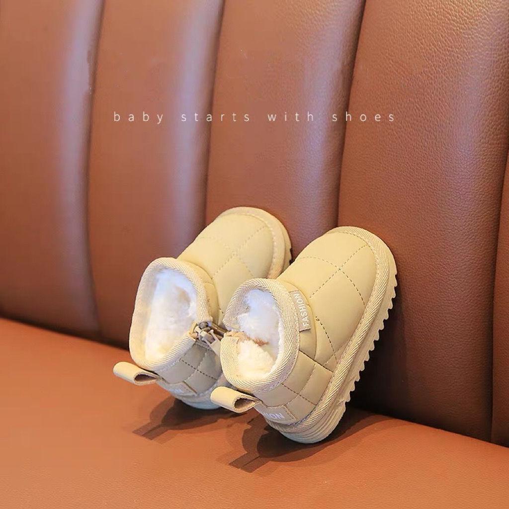 

Теплые зимние детские сноубутсы для мальчиков и девочек - Мягкая подошва, бархатные хлопковые туфли для младенцев (1 год) Size 18 (Inner Length 13.5cm) хаки