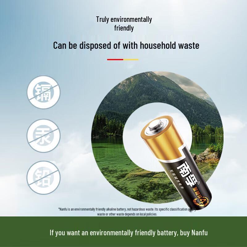 Nanfu AA Alkaline Batteries CN plug (adapter included)