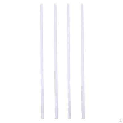 4 Pieces Dollhouse Miniature Molding Wood Trim Top Line Log Right-Angle #3