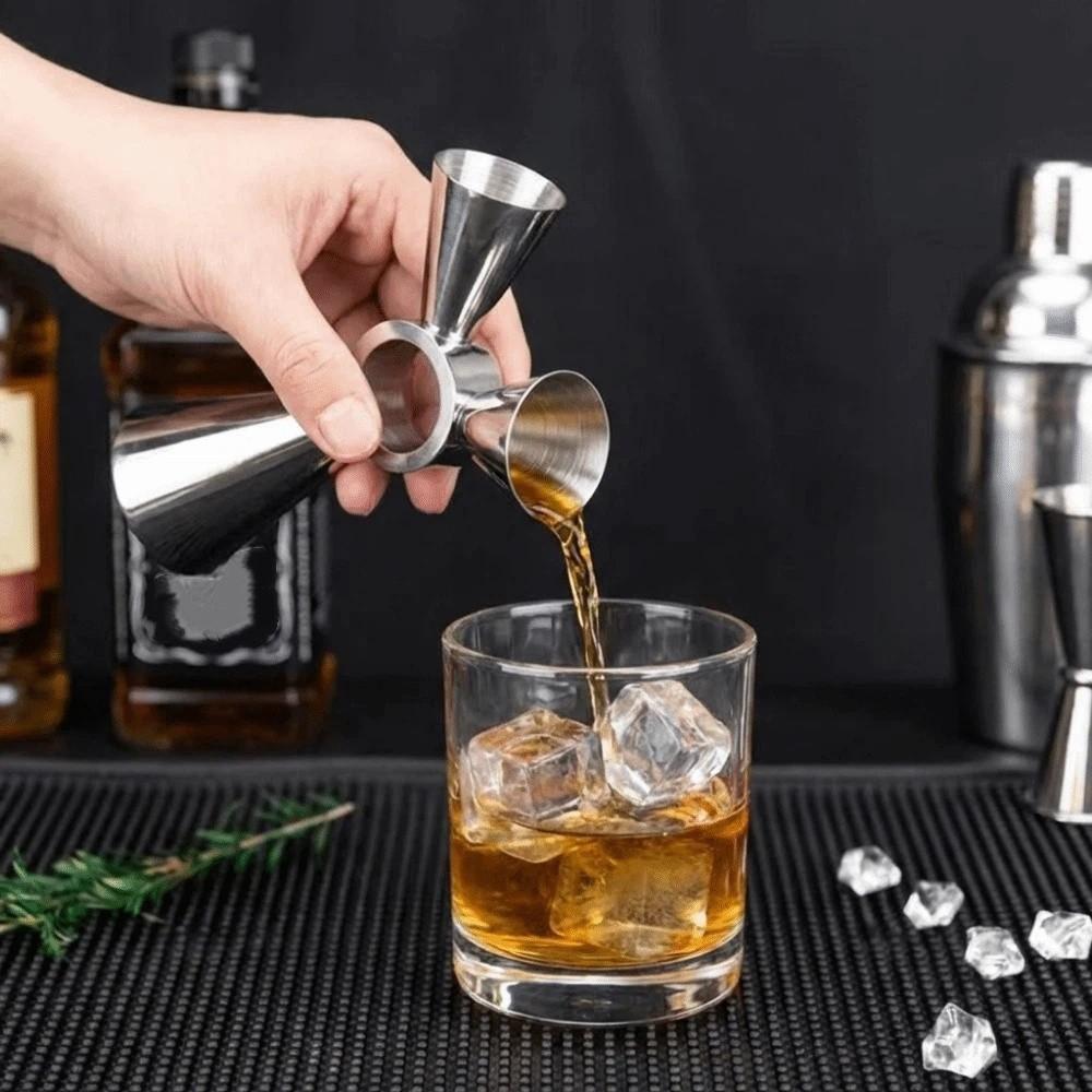 Stainless Steel 3-Ended Measuring Cup Multi-Capacity Drink Spirit Jigger  Parties