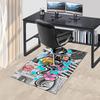 1pc Anime Cartoon Design Snake and Flowers Chair Mat - Office Desk Pad with Anti-Slip Carpet for Home Decor, Suitable for All Seasons.U087