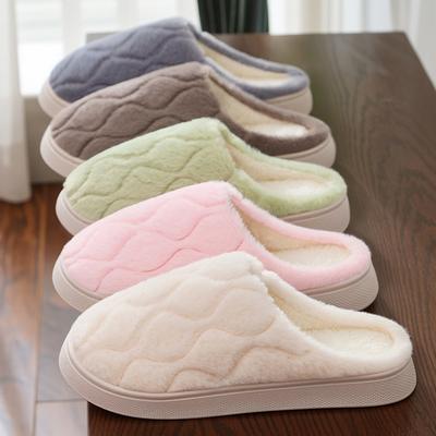 Winter Cotton Slippers Hospitality Home Outdoor Warm Non-slip Couple Bag and Cotton Slippers