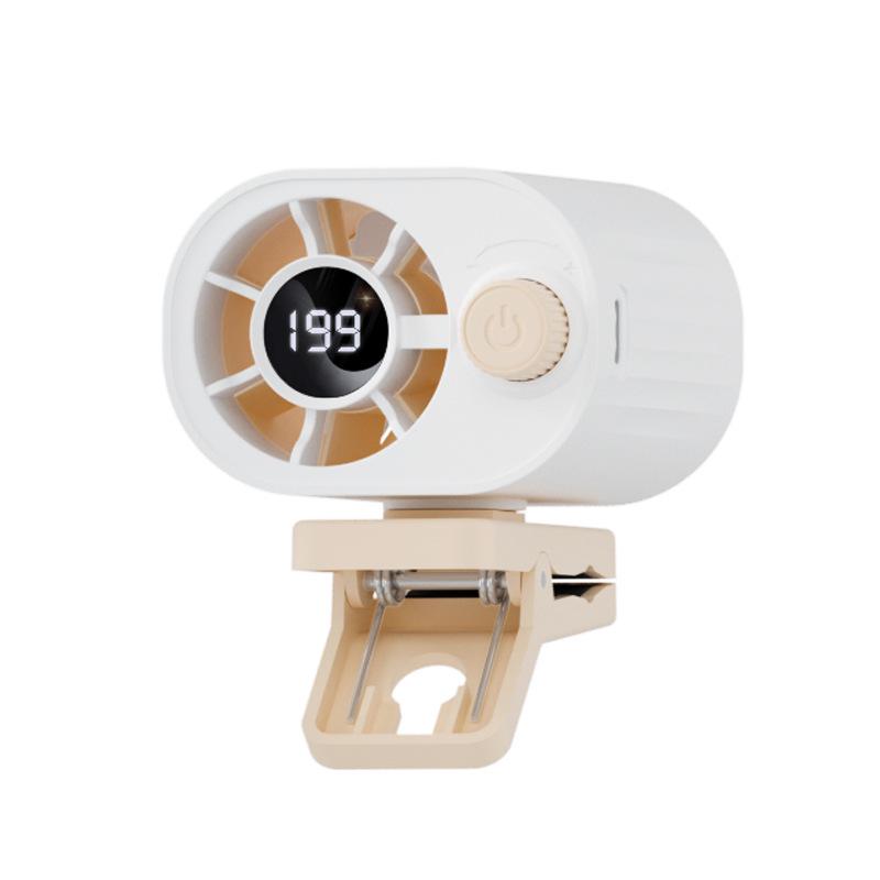 High-Speed Portable Clip Fan: Desktop, Outdoor, Waist Hanging, Stepless Speed Control. 66*69*83 mm