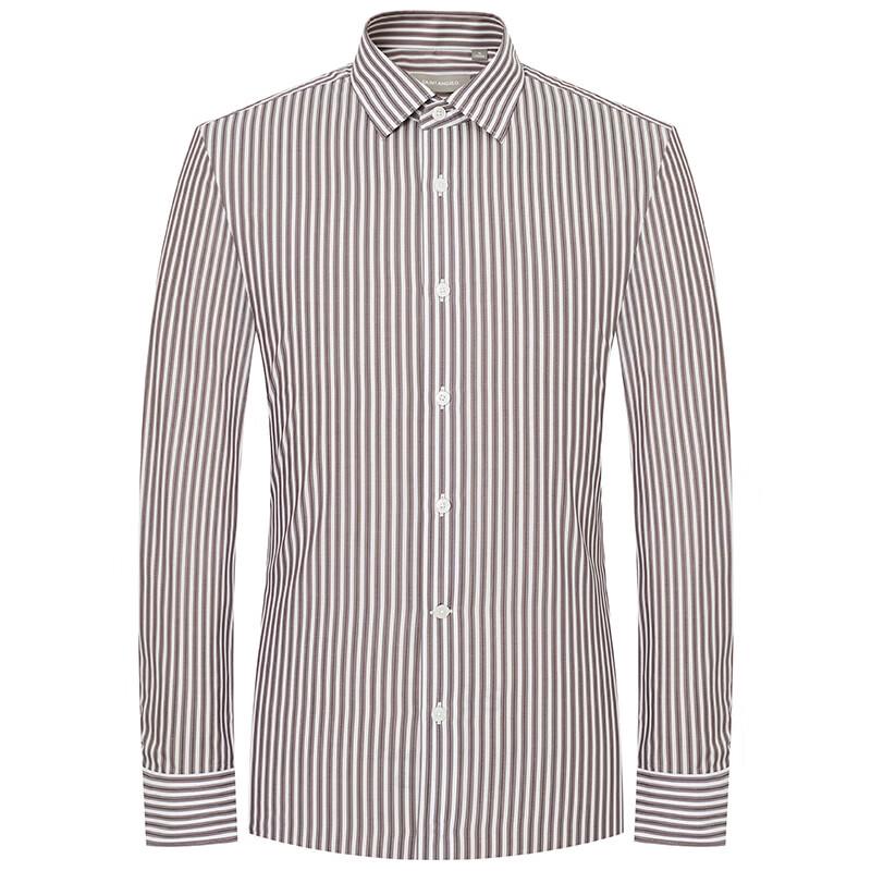 Baoxiniao Men's Striped Long-Sleeve Shirt