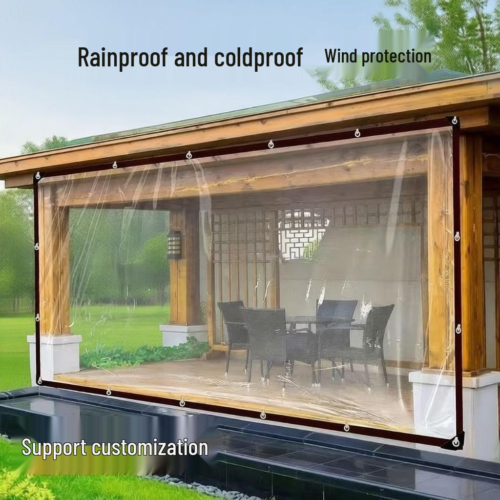 Transparent Windproof and Waterproof Curtain for Tent Insulation and Cold Protection