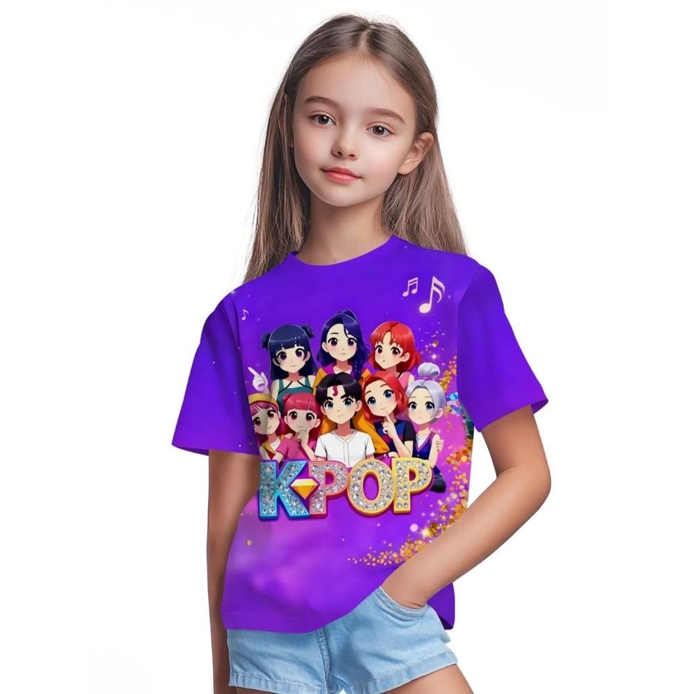 Cartoon Peripheral Children Funny T-Shirt Girls Summer Cute 3D Print Casual Comfortable Breathable Soft T-Shirt