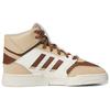 Adidas Originals Drop Step XL Comfortable Versatile Non-Slip Wear-Resistant High-Top Skate Shoes Women Sneakers Brown White IF2686