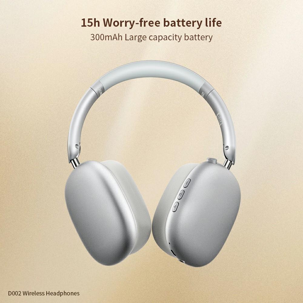 

XUNDD D002 Wireless Headphones Over Ear Bluetooth-compatible 5.3 Headset Foldable Design Silver
