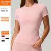 Womens Quick-Dry Yoga Top Short Sleeve Fit Athletic T-Shirt Gym Workout Running Fitness Training