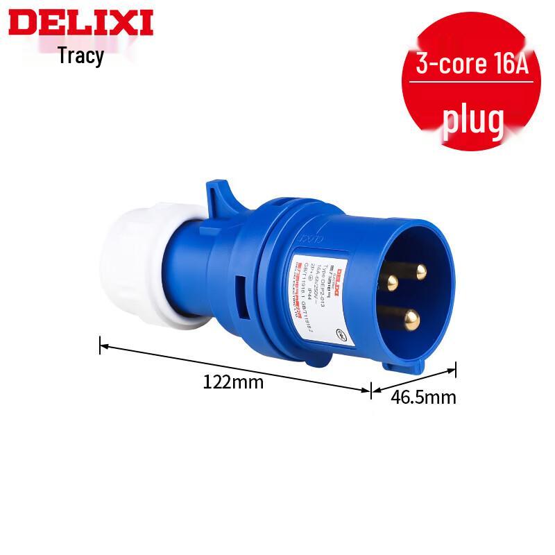 Delixi DEP2-013 3-Pin 16A IP44 Waterproof Aviation Industrial Plug