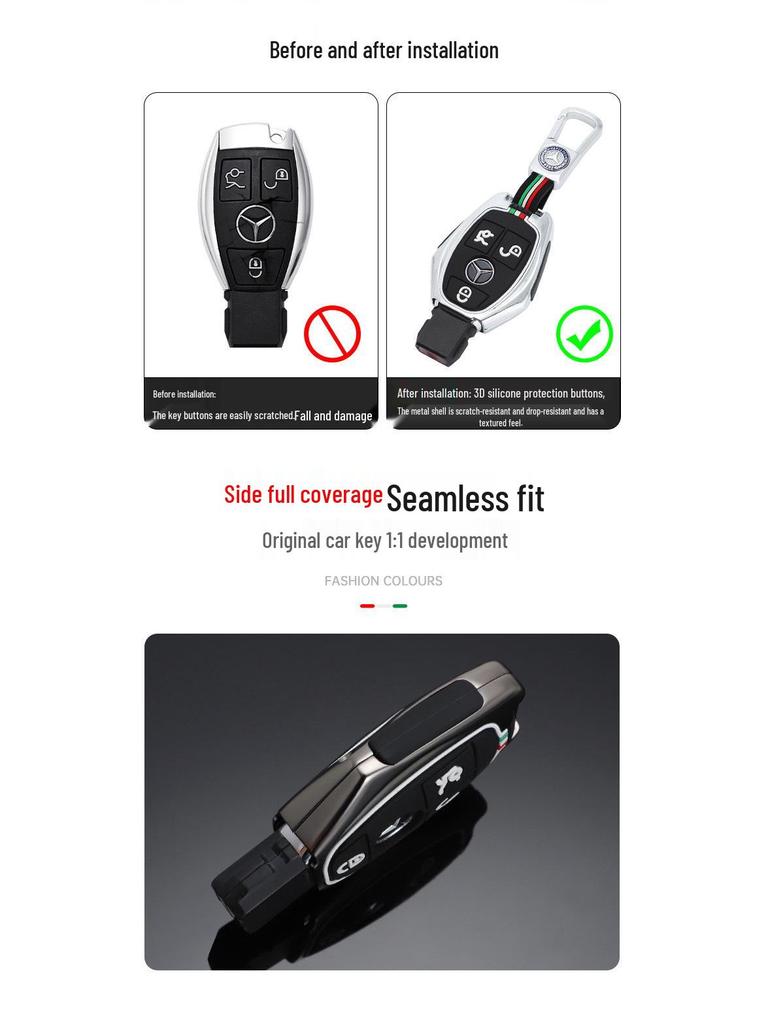 Mercedes-Benz E300L Key Case for E200/C260/A200L/GLC/GLE/GLA/C200 Models